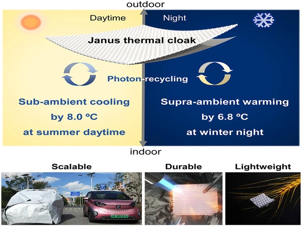 Thermal cloak passively keeps electric vehicles cool in the summer and warm in the winter